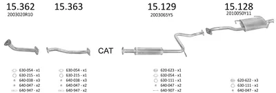 Abgassystem Nissan SUNNY III Liftback · Nissan SUNNY III Hatchback
