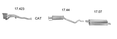 Abgassystem Opel ASTRA F Hatchback · Vauxhall ASTRA Mk III Kombi · Vauxhall ASTRA Mk III Hatchback