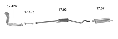 Abgassystem Opel ASTRA F Hatchback · Vauxhall ASTRA Mk III Hatchback