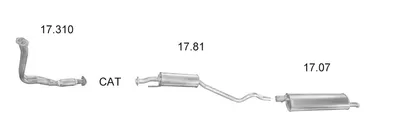 Abgassystem Opel ASTRA F Hatchback · Vauxhall ASTRA Mk III Hatchback · Vauxhall ASTRAVAN Mk III Kombi Van