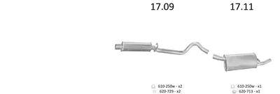 Abgassystem Opel CORSA A TR · Opel CORSA A Hatchback · Vauxhall NOVA Hatchback