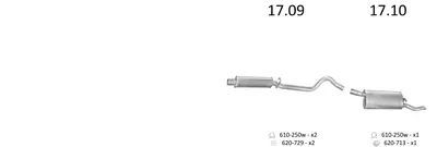 Abgassystem Opel CORSA A Hatchback · Vauxhall NOVA Hatchback · Vauxhall NOVA Saloon