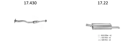 Abgassystem Opel ASTRA F Kombi · Vauxhall ASTRA Mk III Kombi · Opel ASTRA F Kombi Van