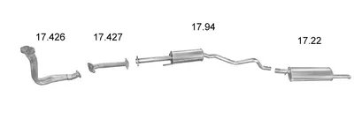 Abgassystem Opel ASTRA F Kombi · Vauxhall ASTRA Mk III Kombi · Opel ASTRA F Kombi Van