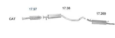 Abgassystem Opel VECTRA A · Opel VECTRA A Hatchback · Vauxhall CAVALIER Mk III Saloon