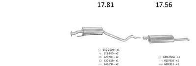 Abgassystem Opel ASTRA F Limousine · Vauxhall ASTRA Mk III Lukenrückseite · Vauxhall ASTRA Mk III Limousine