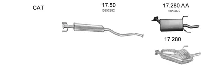 Abgassystem Opel VECTRA B Hatchback · Opel VECTRA B · Opel VECTRA B Kombi