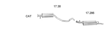 Abgassystem Opel VECTRA A Hatchback · Vauxhall CAVALIER Mk III Saloon · Vauxhall CAVALIER Mk III Hatchback