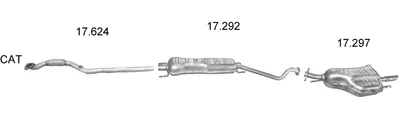 Abgassystem Opel ASTRA G Hatchback · Vauxhall ASTRA Mk IV Hatchback · Vauxhall ASTRA Mk IV Limousine