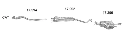 Abgasanlage Opel ASTRA G Limousine · Vauxhall ASTRA Mk IV Limousine · Opel ASTRA G KLASSIK Saloon