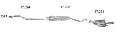Abgassystem Opel ASTRA G Rückschlag · Opel ASTRA G Coupe · Vauxhall ASTRA Mk IV Coupe
