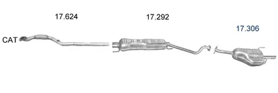 Abgassystem Opel ASTRA G Kombi · Vauxhall ASTRA Mk IV Coupe · Vauxhall ASTRA Mk IV Hatchback