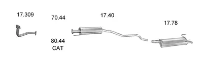 Abgassystem Opel ASTRA F Kombi · Vauxhall ASTRA Mk III Kombi · Opel ASTRA F Kombi Van