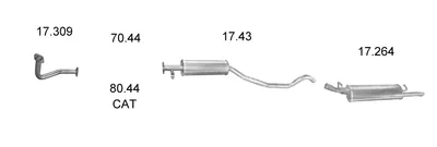Abgassystem Opel VECTRA A Hatchback · Vauxhall CAVALIER Mk III Hatchback