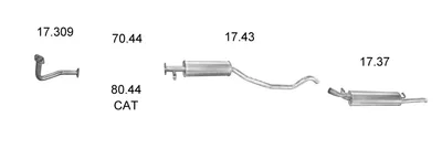 Abgassystem Opel VECTRA A · Vauxhall CAVALIER Mk III Saloon · Vauxhall CAVALIER Mk III Hatchback