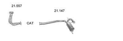 Abgassystem Renault 19 I · Renault 19 I Chamade · Renault 19 II Chamade