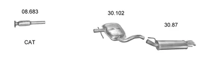 Abgassystem Vw GOLF III · Vw GOLF III Cabriolet