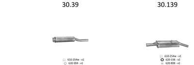 Abgassystem Vw PASSAT B2 · Vw SANTANA · Vw PASSAT B2 Variante