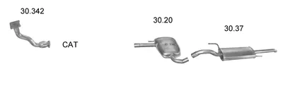 Abgassystem Vw PASSAT B3/B4 · Vw PASSAT B3/B4 Variante