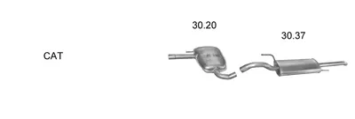 Abgassystem Vw PASSAT B3/B4 · Vw PASSAT B3/B4 Variante