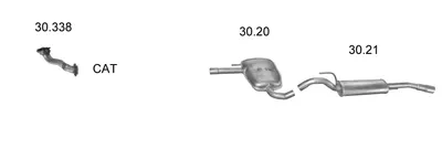 Abgassystem Vw PASSAT B3/B4 · Vw PASSAT B3/B4 Variante