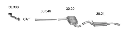 Abgassystem Vw PASSAT B3/B4 · Vw PASSAT B3/B4 Variante