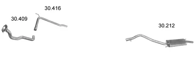 Abgassystem VW TRANSPORTER T4 Bus · VW TRANSPORTER T4 Van · VW TRANSPORTER T4 Plattform/Chassis (70E, 70L, 70M, 7DE, 7DL, 7D)