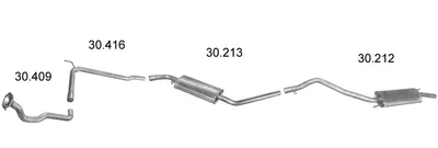 Abgassystem VW TRANSPORTER T4 Bus · VW TRANSPORTER T4 Van · VW TRANSPORTER T4 Plattform/Chassis (70E, 70L, 70M, 7DE, 7DL, 7D)