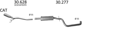 Abgassystem Audi A3