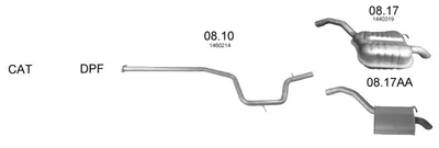 Abgassystem Ford MONDEO IV Drehmaschine · Ford MONDEO IV · Ford GALAXY II