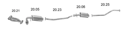 Abgassystem Renault 19 I · Renault 19 II · Renault 19 II Cabriolet
