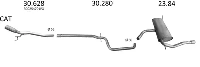 Abgassystem Seat TOLEDO III · Seat ALTEA XL