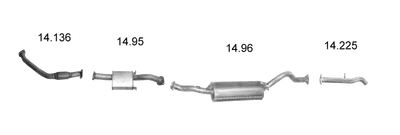 Abgassystem Mitsubishi PAJERO II