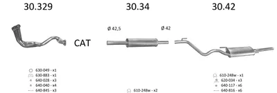 Abgassystem Vw GOLF III Variante