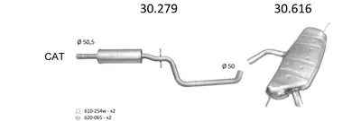 Abgassystem VW GOLF PLUS V · VW GOLF VI · VW GOLF V