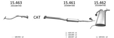 Abgassystem Nissan X-TRAIL I