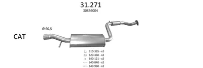 Abgassystem Volvo S40 I · Volvo V40 Kombi