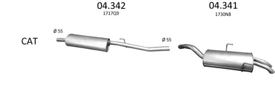 Abgassystem Peugeot 807 · Citroën C8