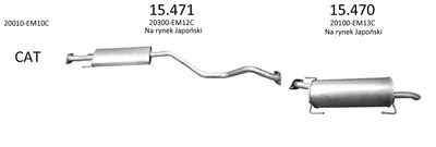 Abgassystem Nissan TIIDA Hatchback · Nissan TIIDA Saloon