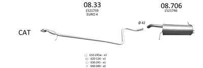 Abgassystem Ford FIESTA VI · Ford FIESTA VI Van