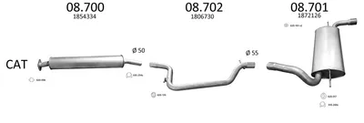 Abgassystem Ford FOCUS III · Ford FOCUS III Hatchback Van