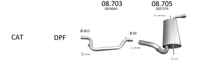 Abgassystem Ford FOCUS III · Ford FOCUS III Hatchback Van