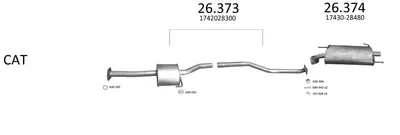 Abgassystem Toyota PRÄVIA II