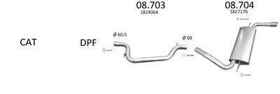 Abgassystem Ford C-MAX II · Ford FOCUS III Limousine · Ford FOCUS III