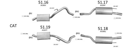 Abgassystem Jaguar XJ · Daimler XJ 40, 81