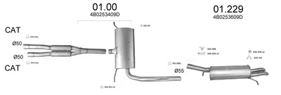 Abgassystem Audi A6 C5 · Audi A6 C5 Avant