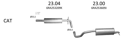 Abgassystem Seat TOLEDO IV · Skoda RAPID