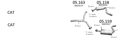 Abgassystem Opel ANTARA A · Chevrolet CAPTIVA