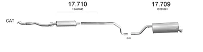 Abgassystem Opel CORSA E · Opel CORSA E Hatchback Van