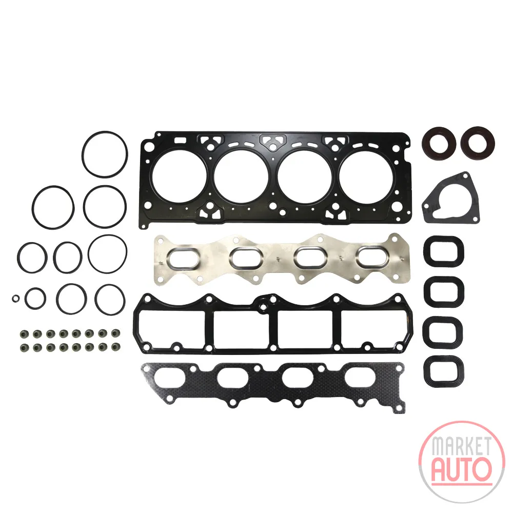 Cylinder head gasket set with metal cylinder head gasket